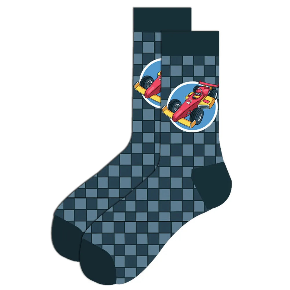 Men's Socks Santa Claus Moose Men's Mid-tube Socks Tide Cotton Socks - Bellarte Enchanté Men's Socks Santa Claus Moose Men's Mid-tube Socks Tide Cotton Socks